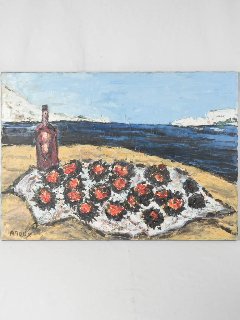 Vibrant mid-century French canvas