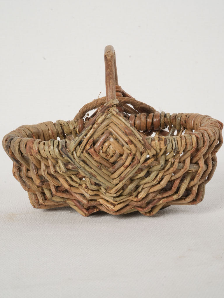 Traditional brown wicker toy basket
