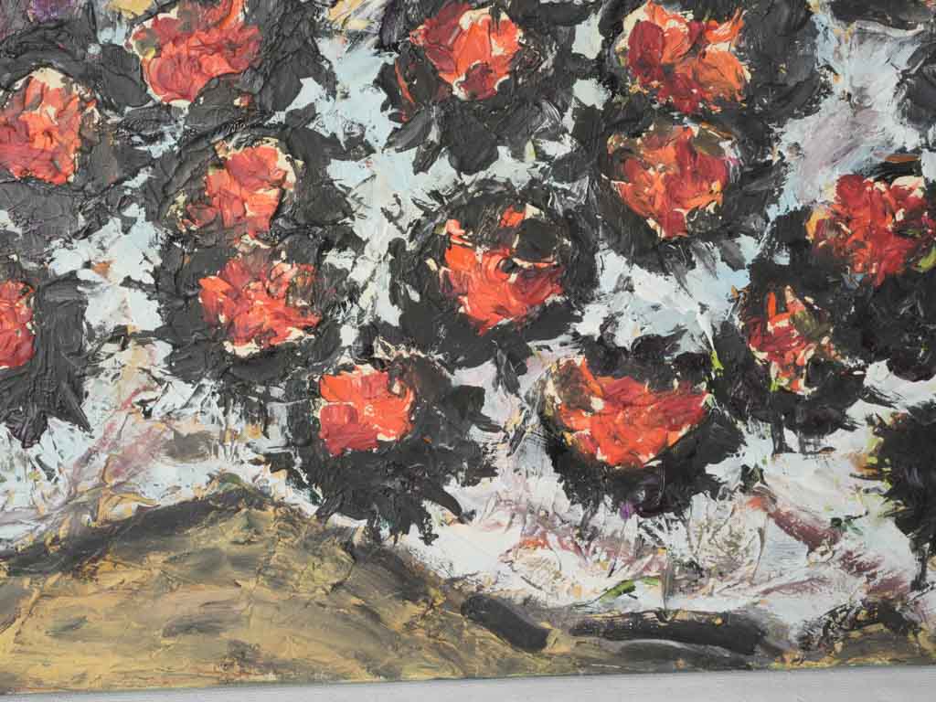 Striking mid-century oil on canvas
