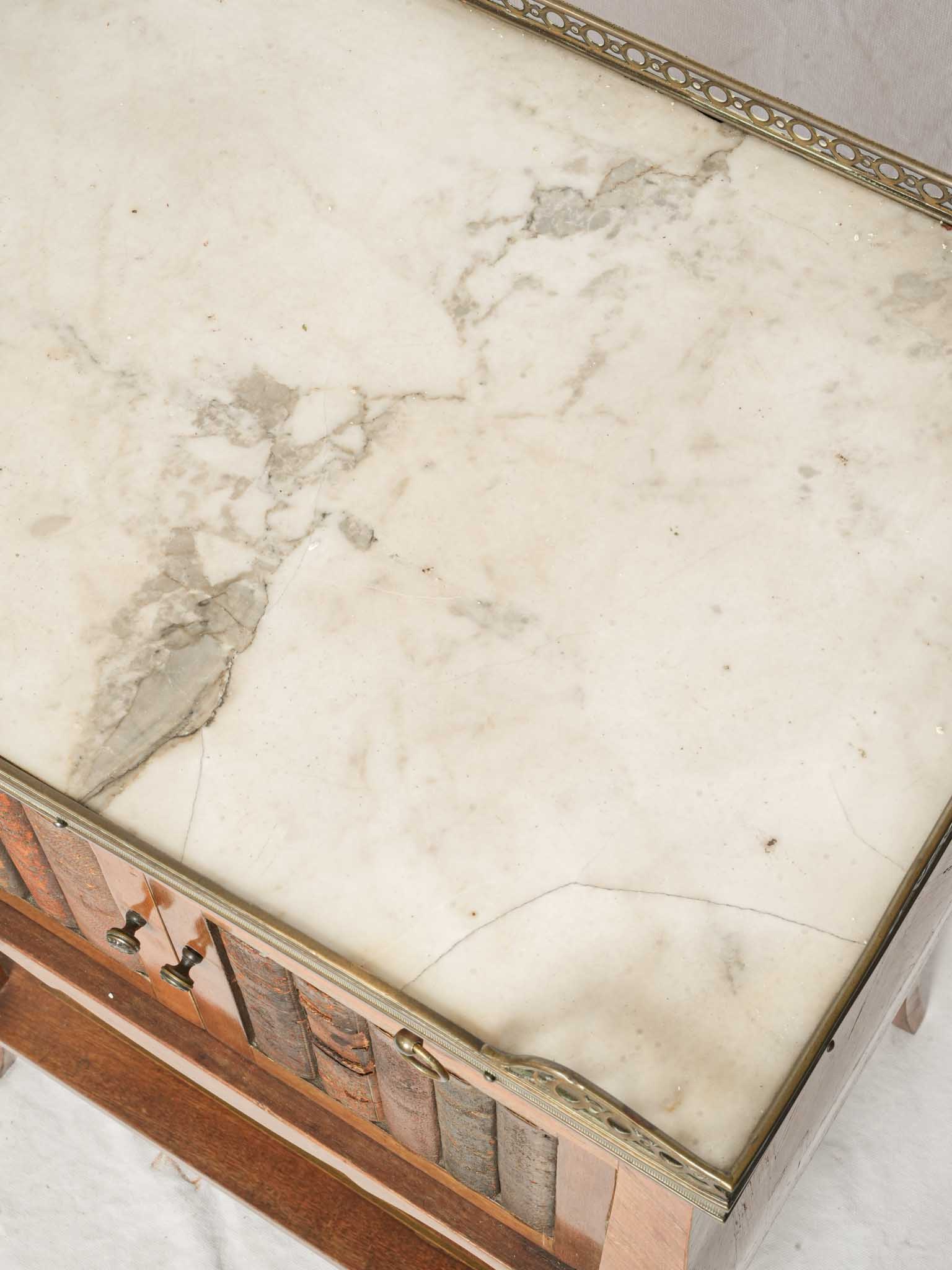 Timeless brass-accented nightstand
