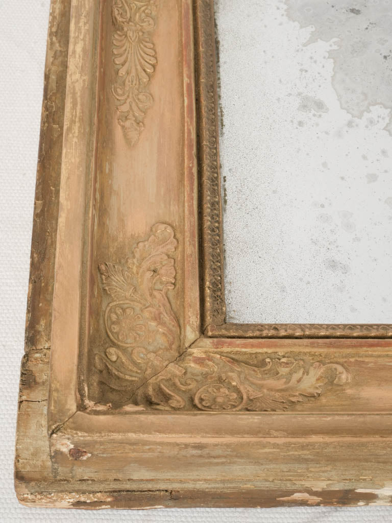 Original foxed glass French mirror