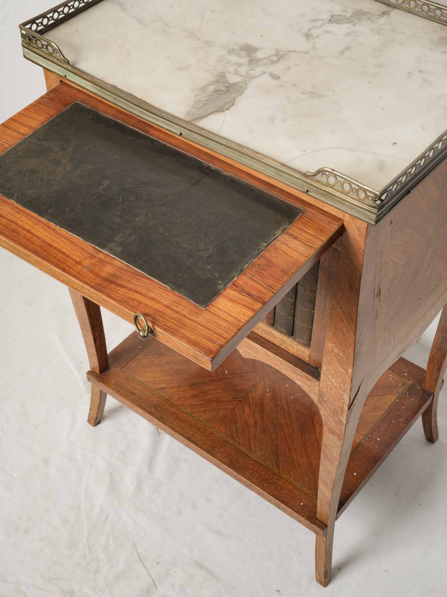Stylish marble-top nightstand