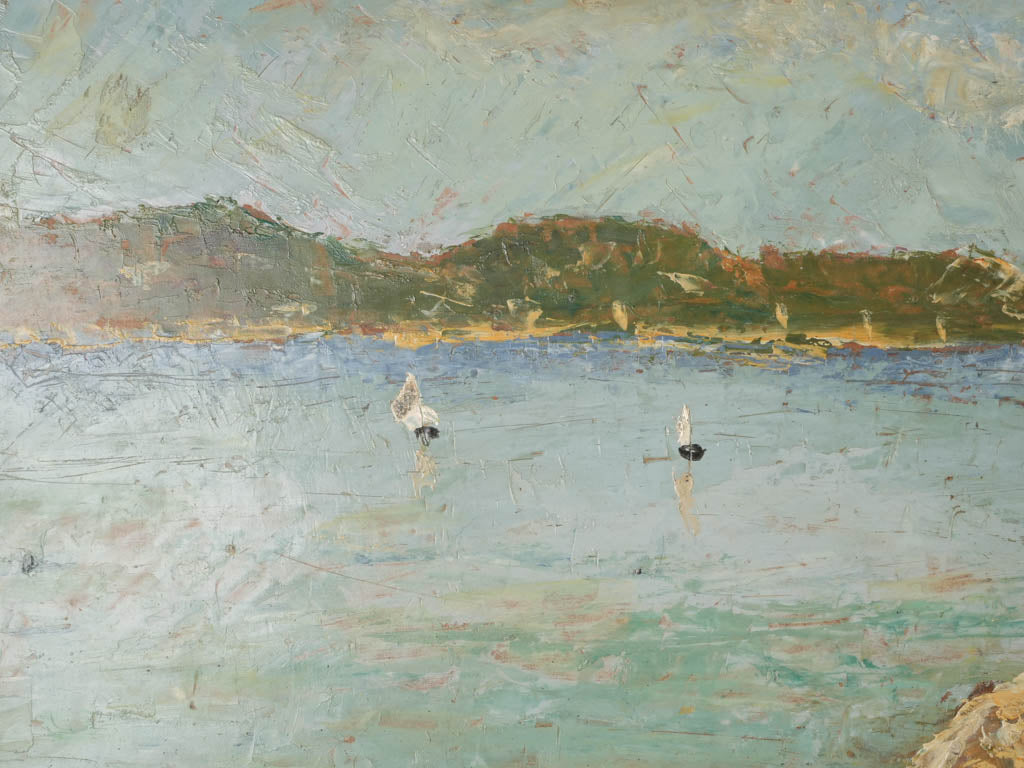 Ochre and umber marine artwork