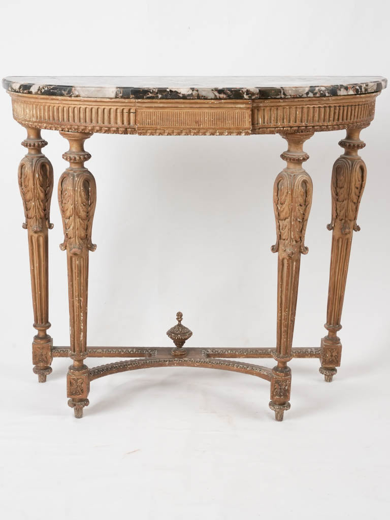 Louis XVI console w/ black marble 37"