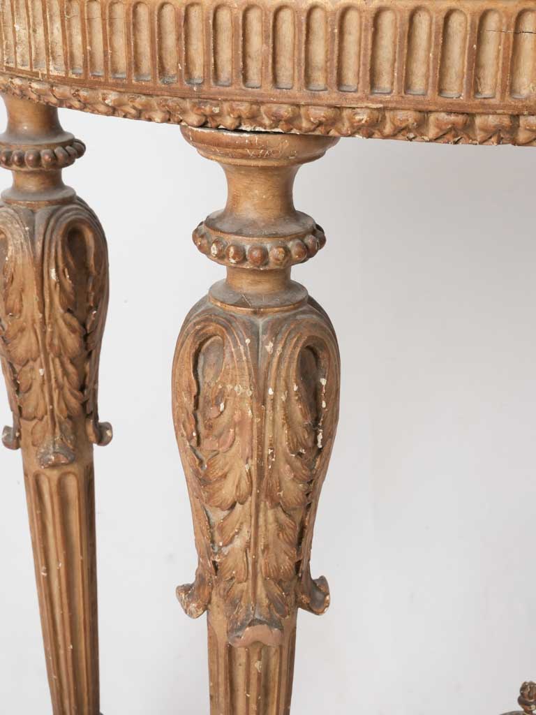 Louis XVI console w/ black marble 37"