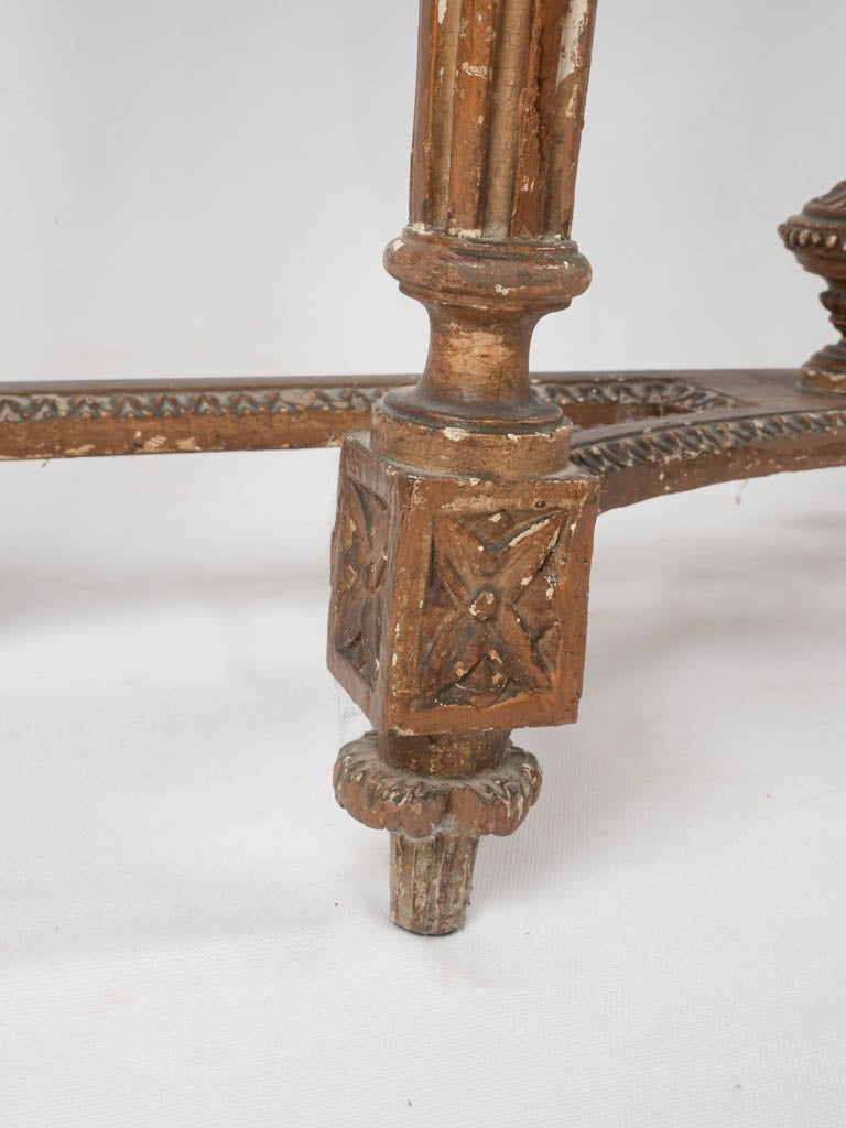 Louis XVI console w/ black marble 37"