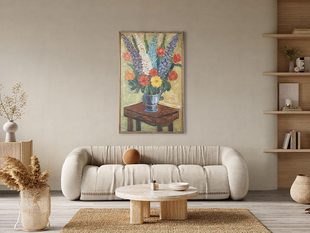 Textured oil on canvas artwork