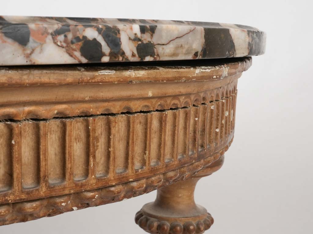 Louis XVI console w/ black marble 37"