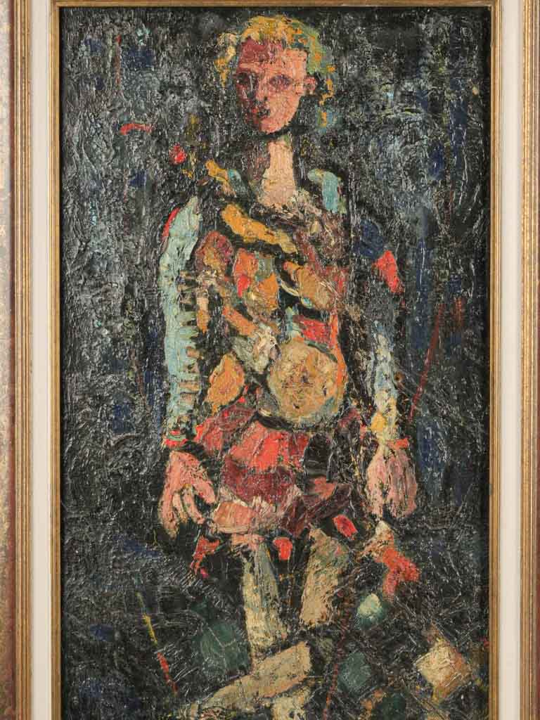 Mid-century colorful harlequin artwork