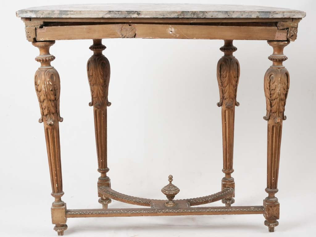 Louis XVI console w/ black marble 37"