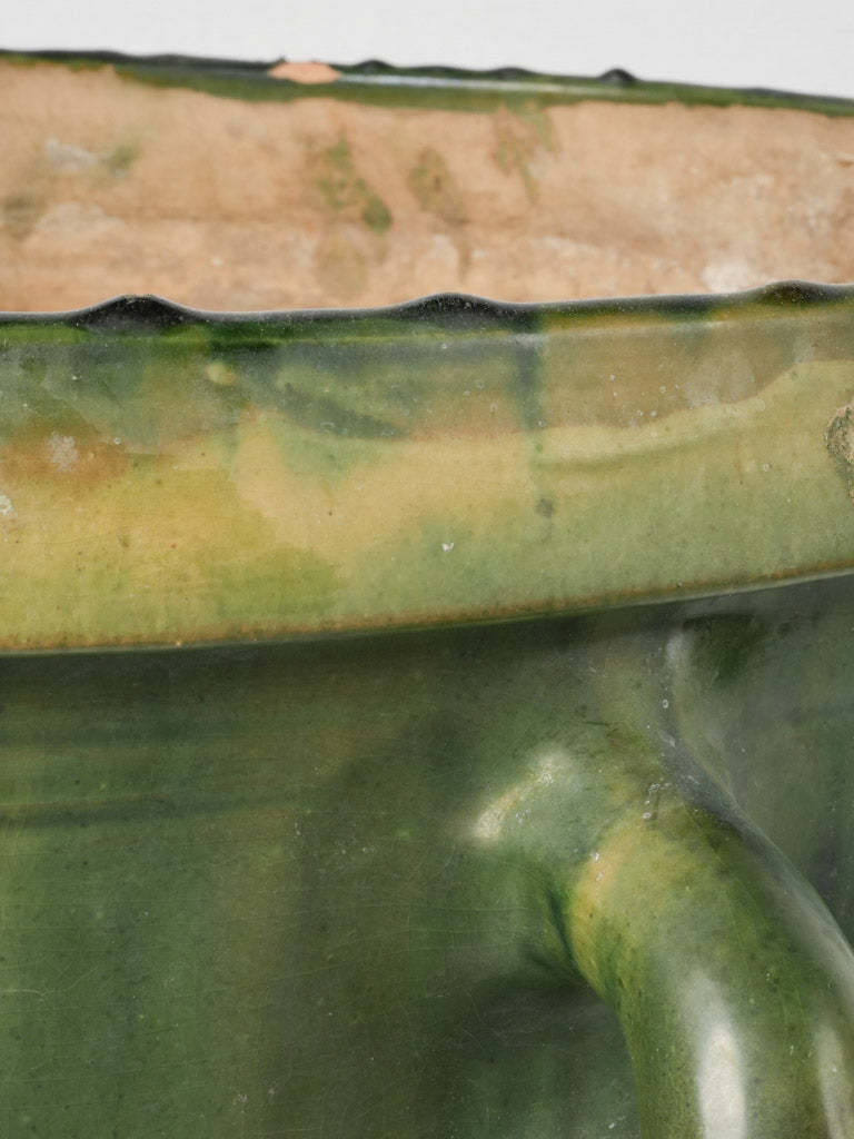 Aged Castelnaudary terracotta urn
