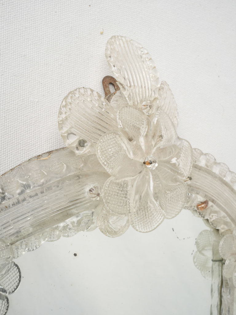 Delicate Petite Venetian Mirror circa 1900- 27½" x 16¼"