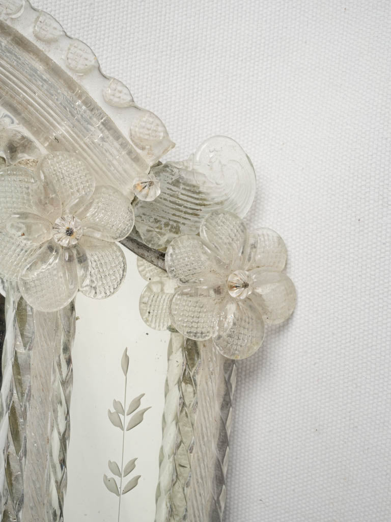 Delicate Petite Venetian Mirror circa 1900- 27½" x 16¼"