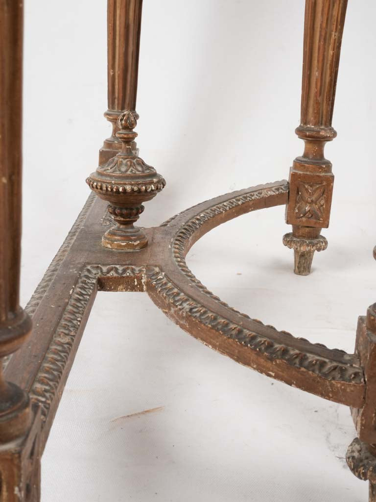 Louis XVI console w/ black marble 37"