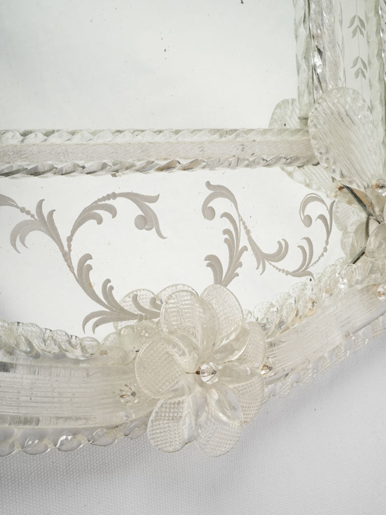 Delicate Petite Venetian Mirror circa 1900- 27½" x 16¼"
