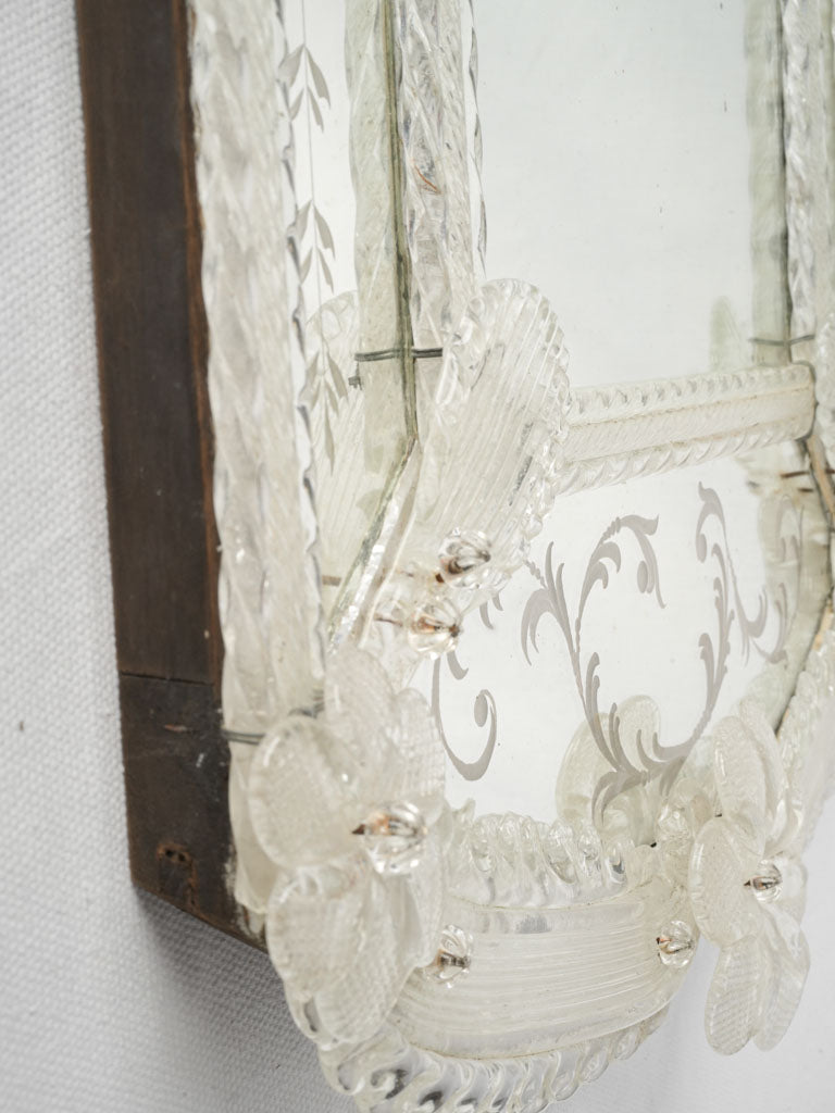 Delicate Petite Venetian Mirror circa 1900- 27½" x 16¼"