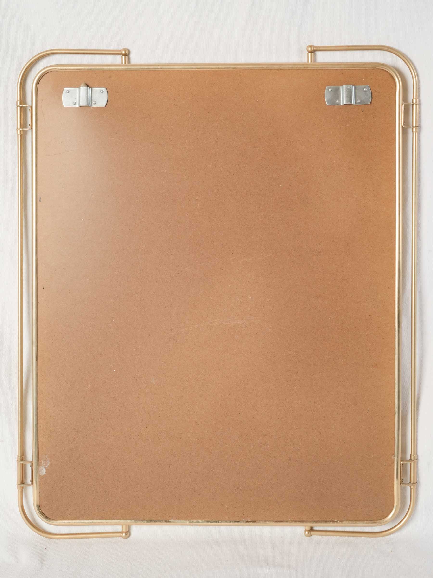 French Brass Triptych Bathroom Mirror 26" x 41¼"