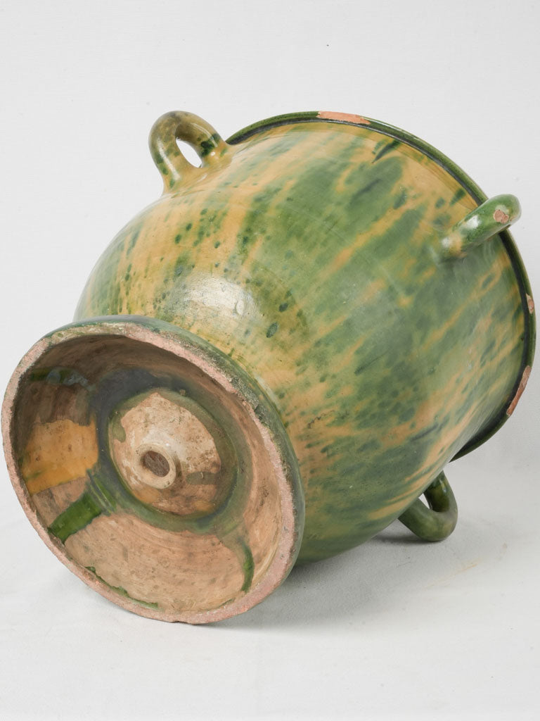 Stylish weathered French glaze plant pot