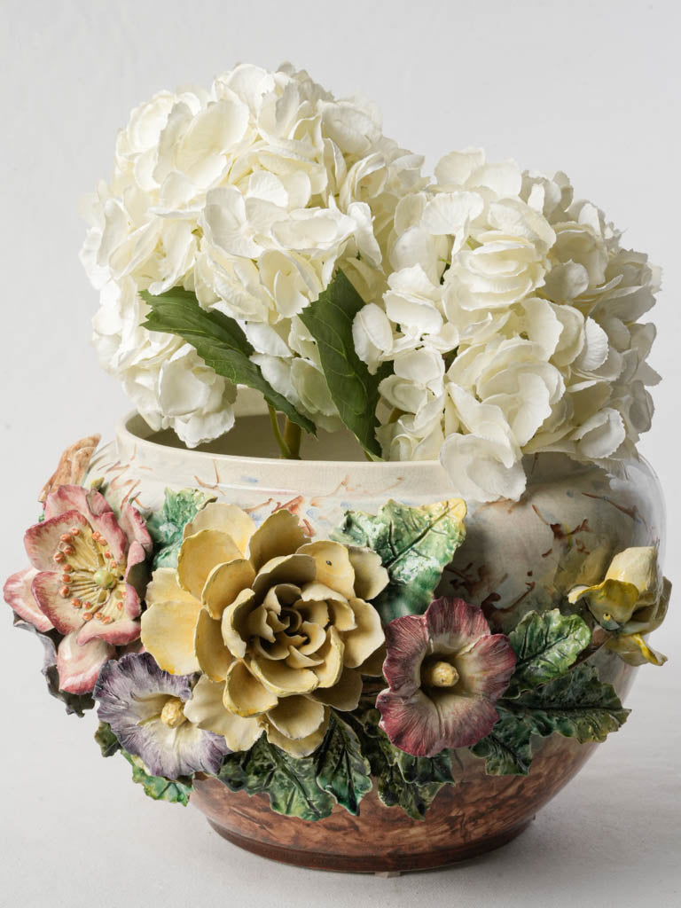 Vintage floral French cache pot