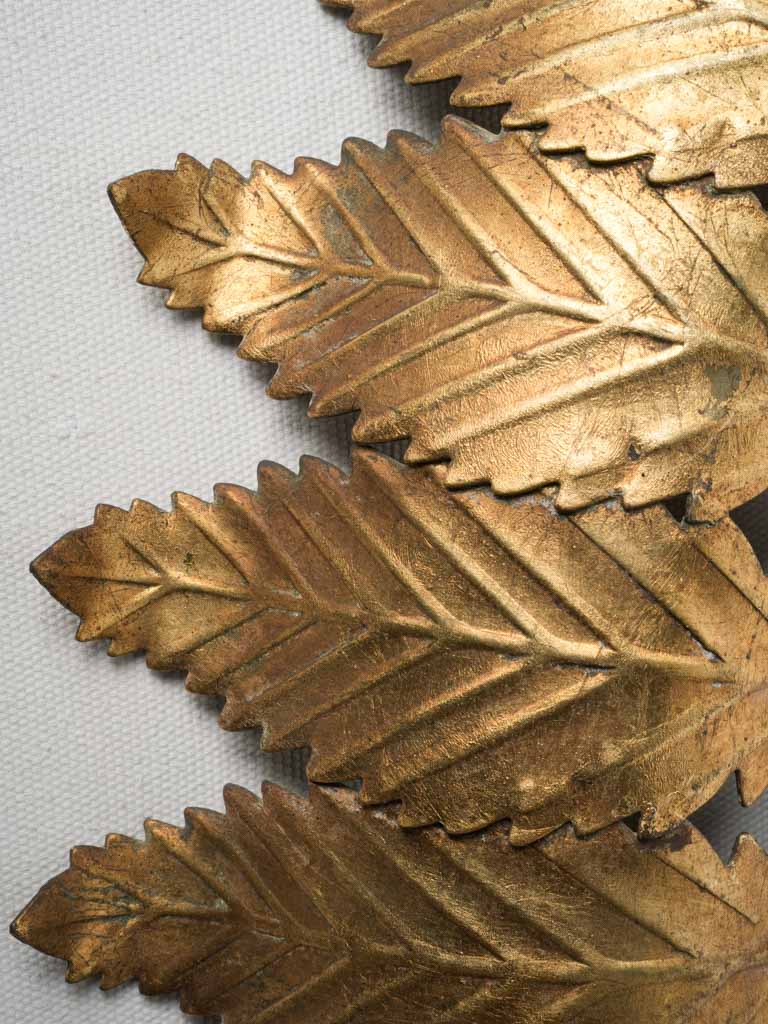 1950s French Gilt Metal Radiant Sunburst Mirror - 29¼" x 25¼"