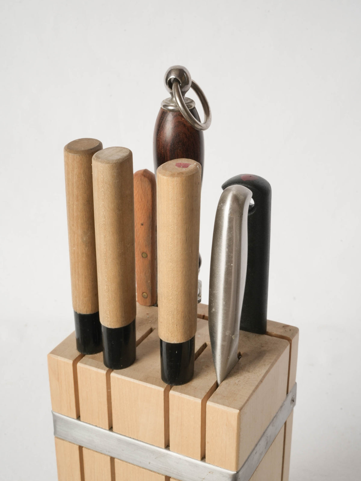 French Knife Set in a Wooden Block from Patricia Wells’s Cooking School - Set 2