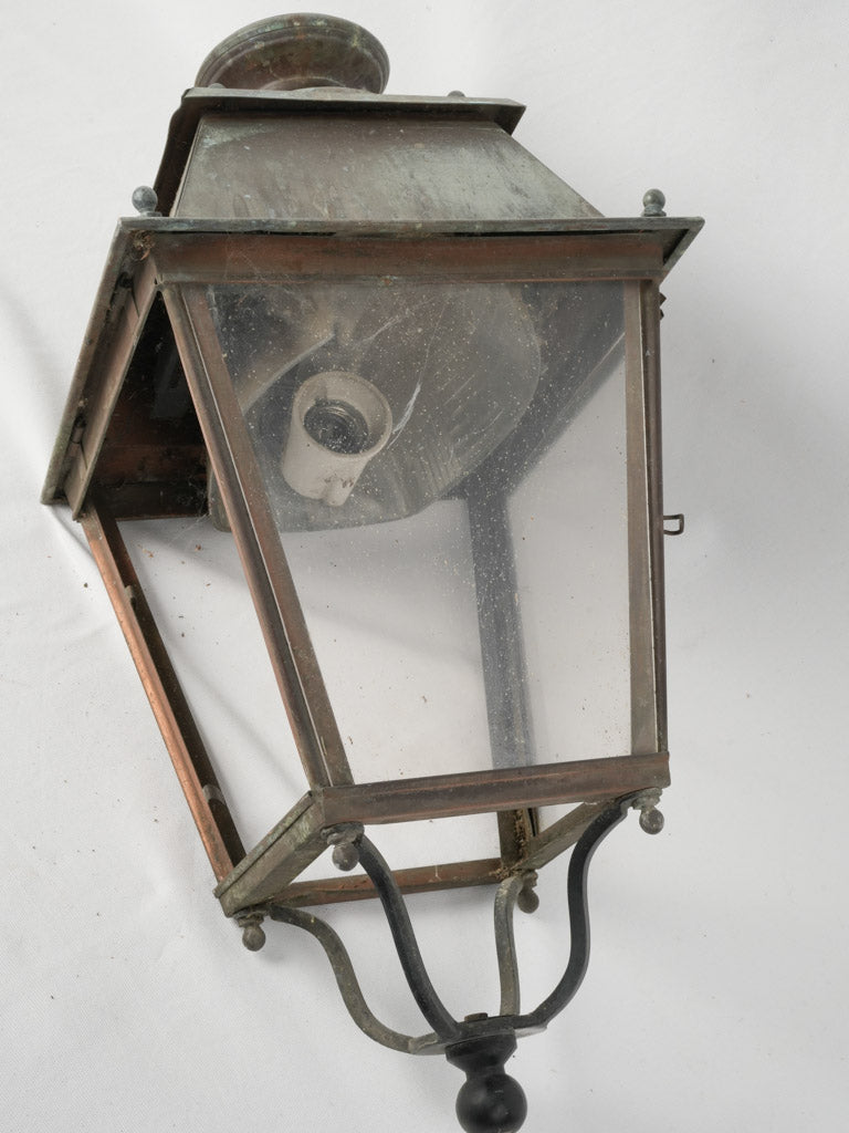 Historic, picturesque French copper lantern