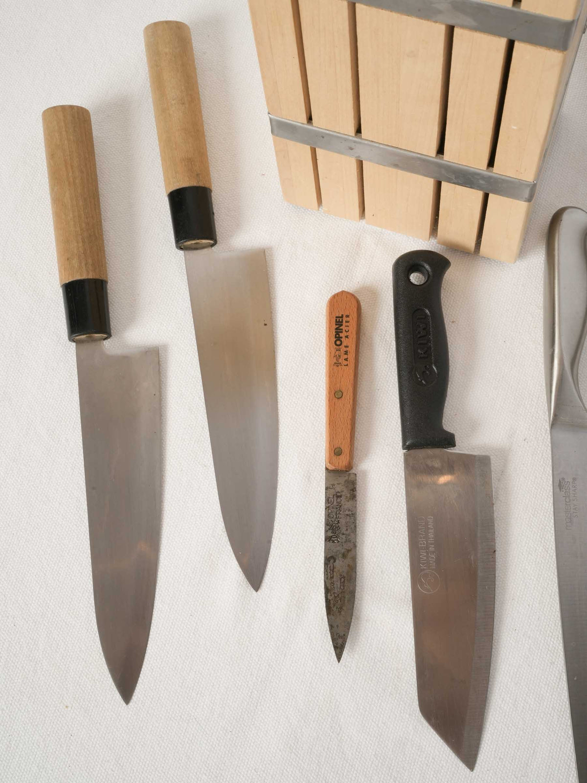 French Knife Set in a Wooden Block from Patricia Wells’s Cooking School - Set 2