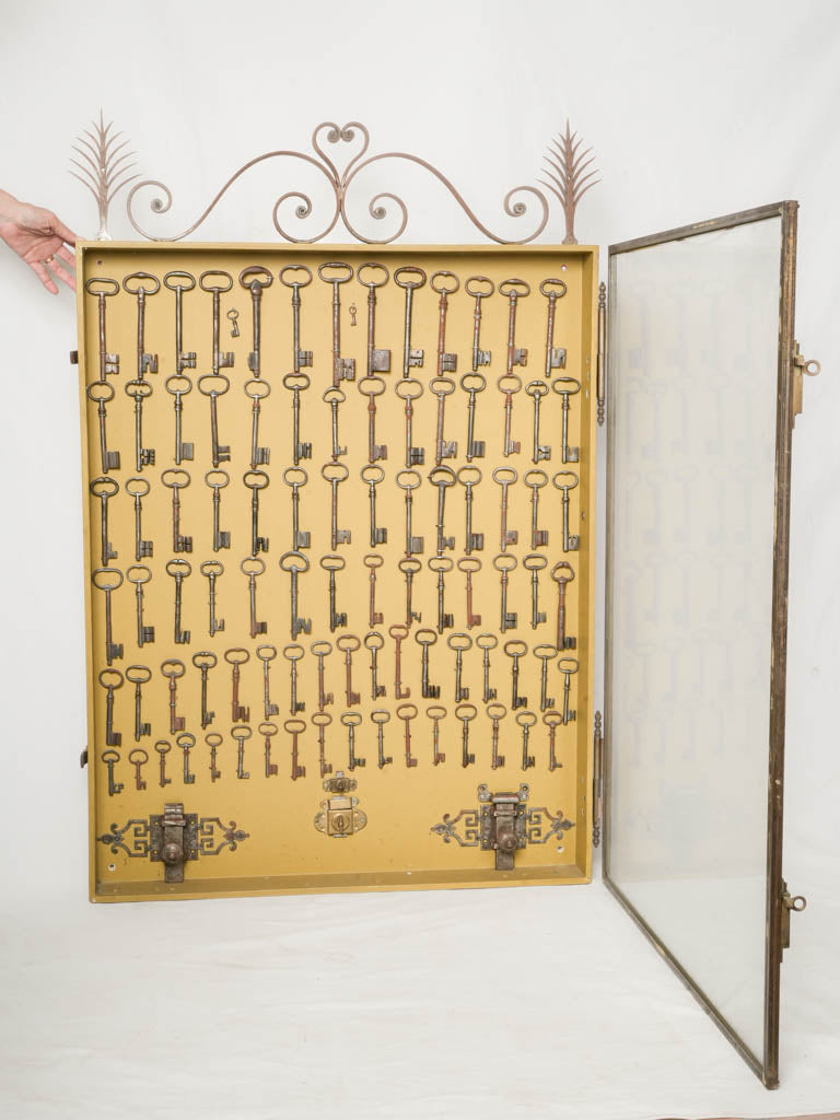 Substantial Key Collection Display Case - approx. 95 keys - 47¼" x 31½"