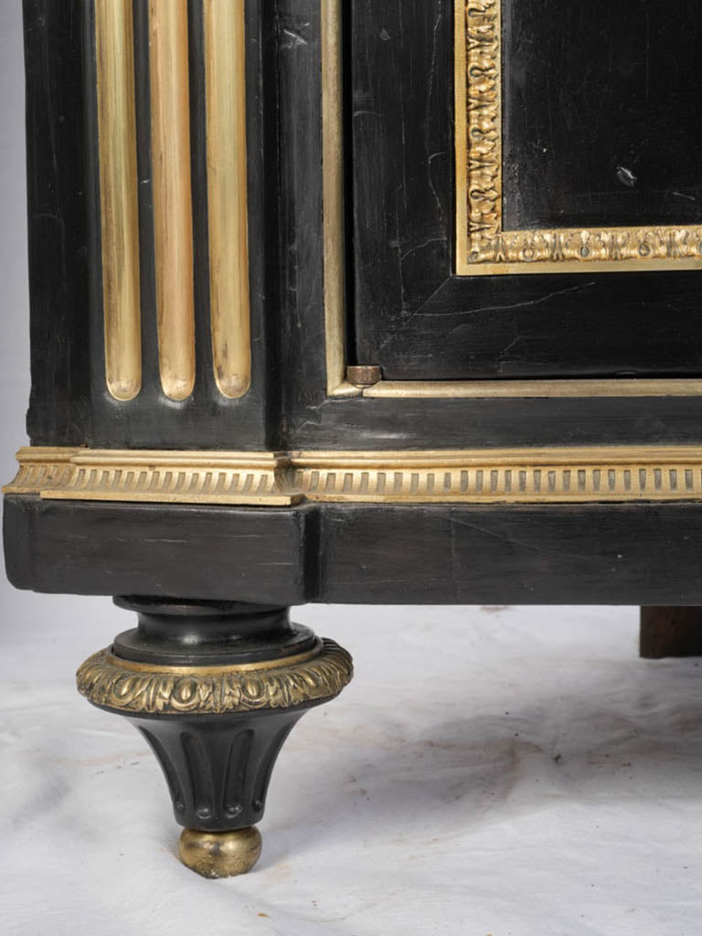 Sophisticated ebony veneer cabinets