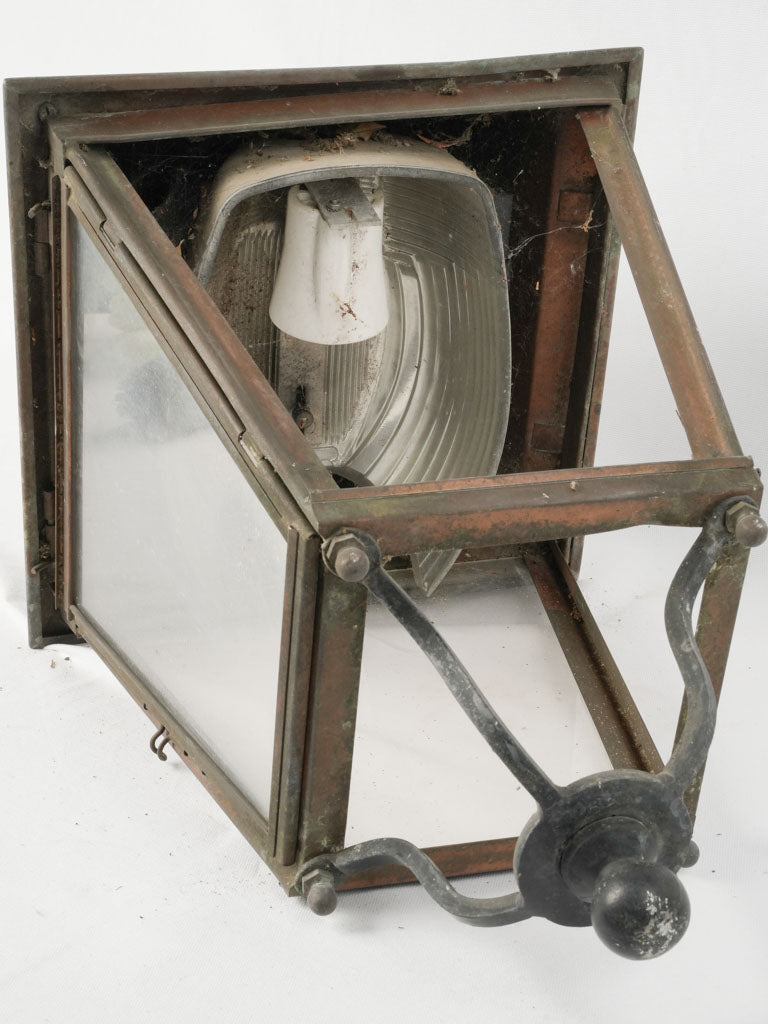 Weathered, vintage French village lantern