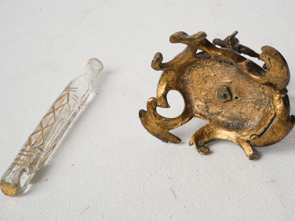 Artful neoclassical crystal perfume vessel