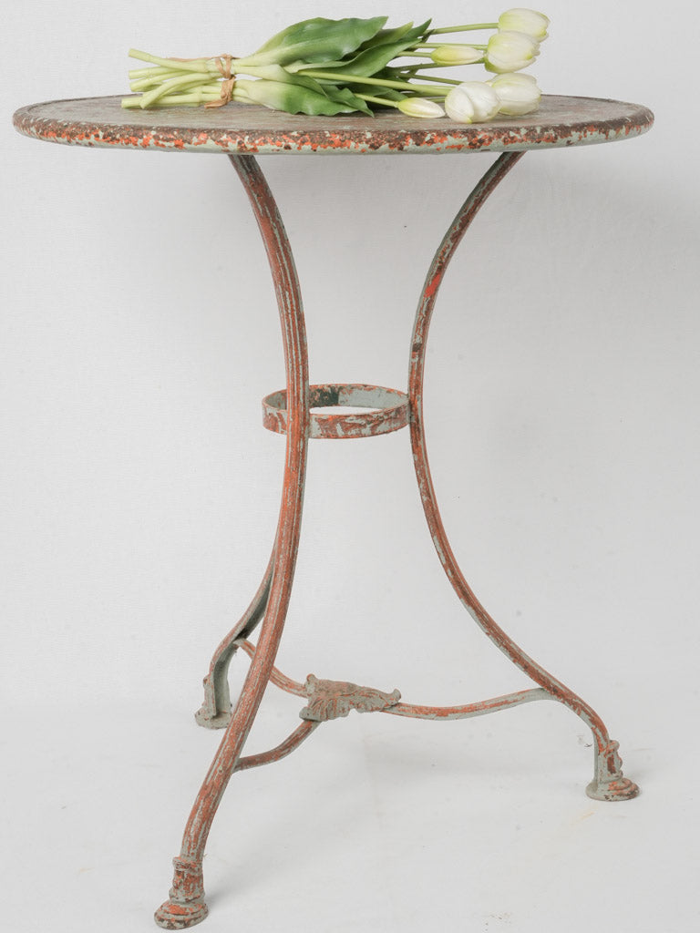Elegant, aged, French wrought-iron guéridon