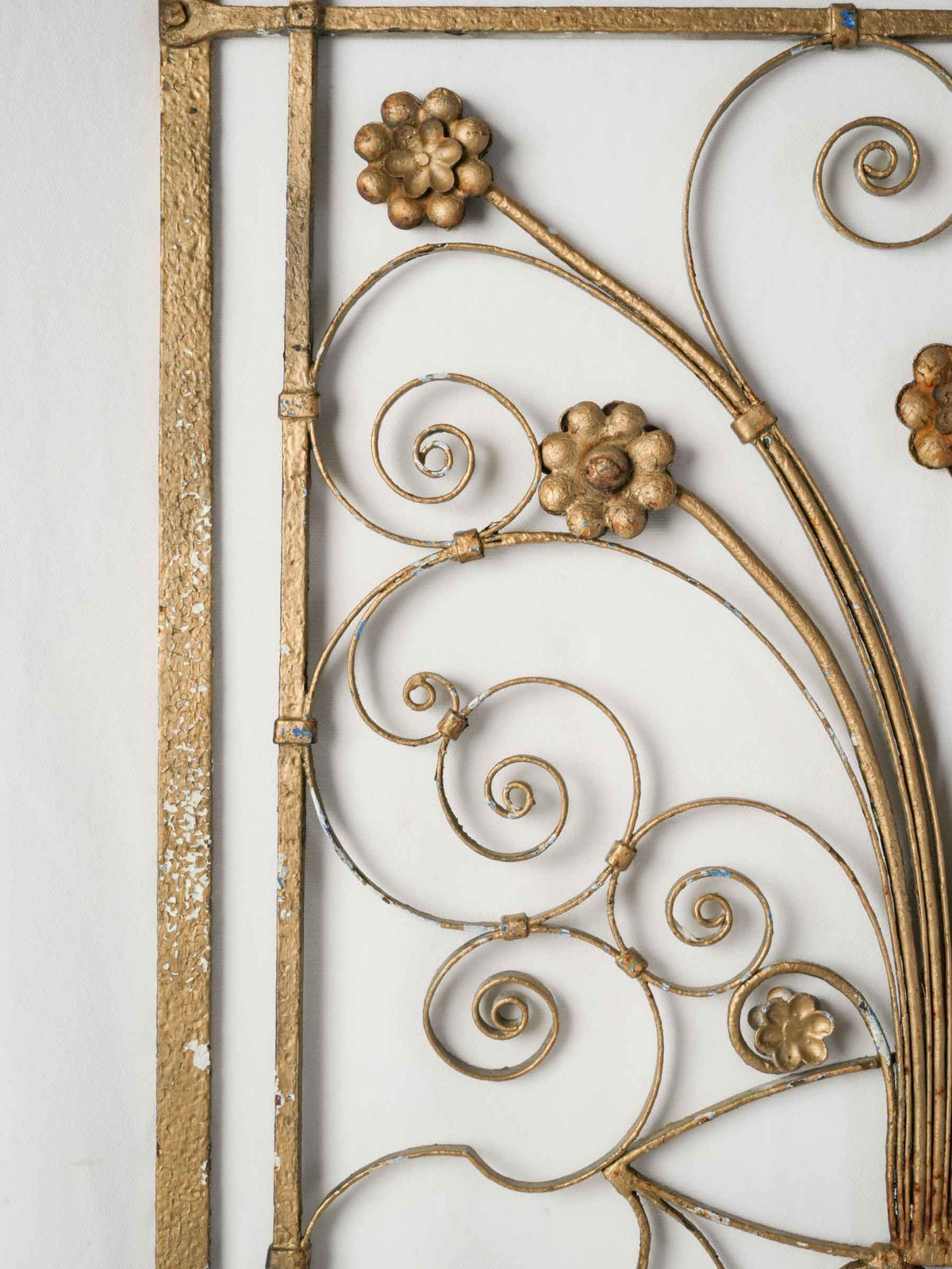 Early 20th-Century Decorative Wrought-Iron Panel - 41" x 28¾"
