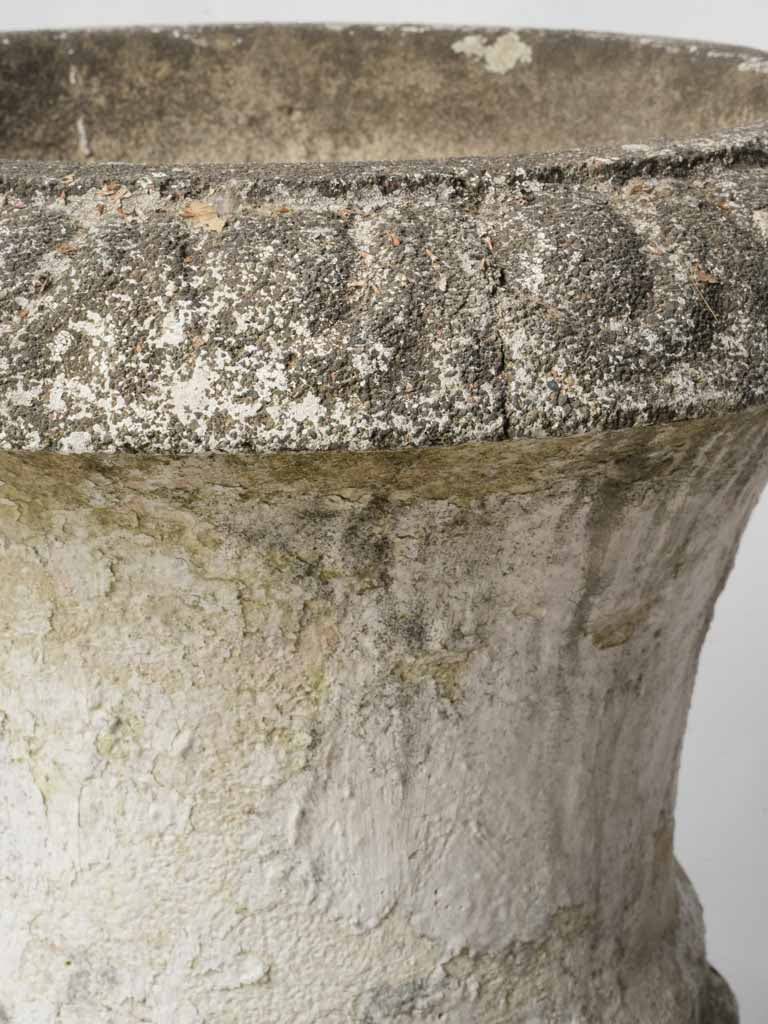 Moss-covered classic outdoor jardinière