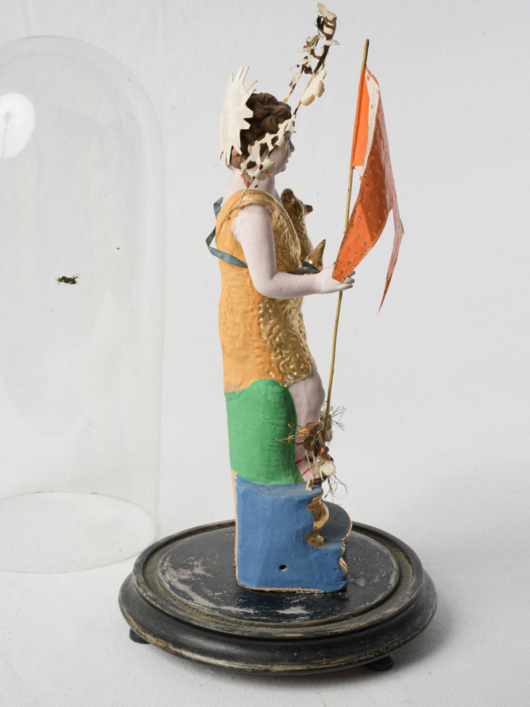 Colorful late 19th-century statue  