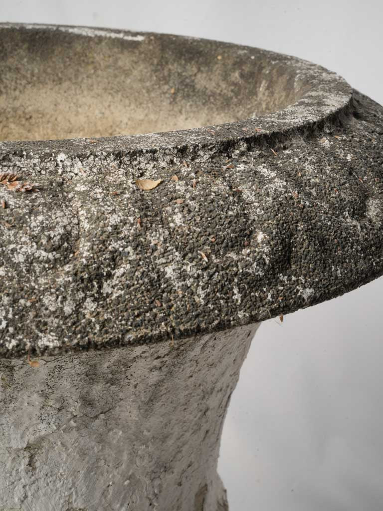 Elegant sculptural cement urn