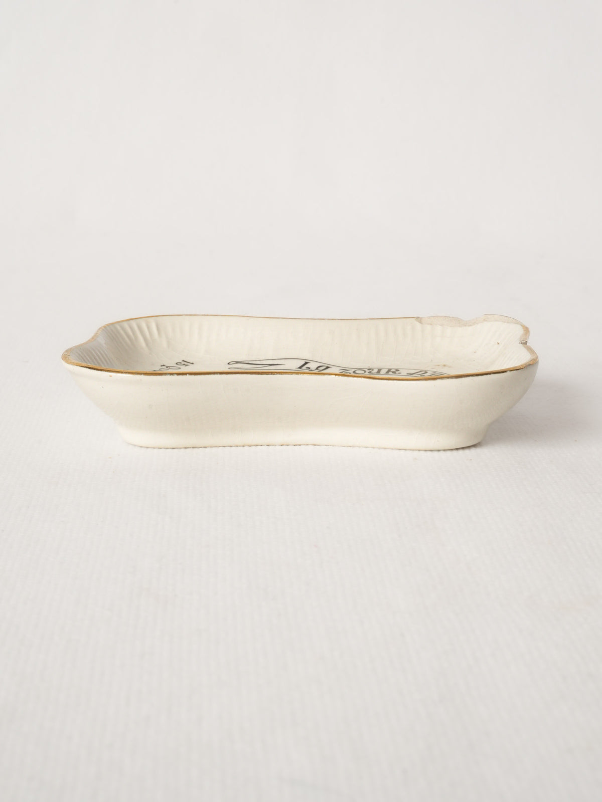 French Ceramic Coin Dish by Longchamp - La Tour d'Argent Crest