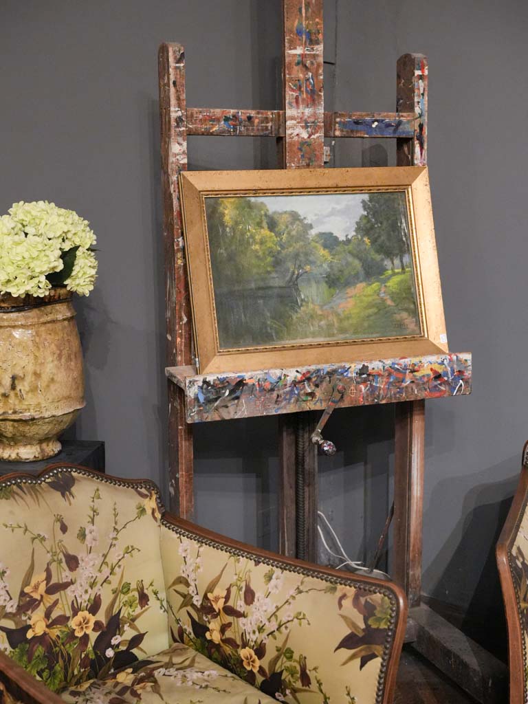 Antique luminous reflective artwork piece