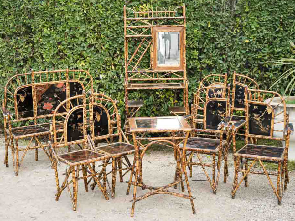 Light proportions bamboo armchairs