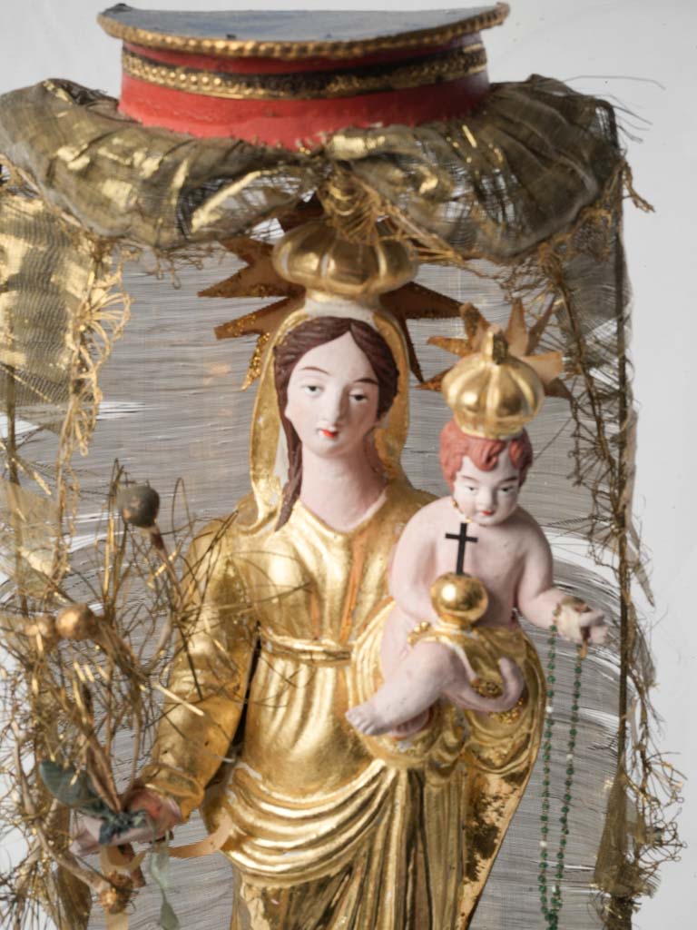 Shimmering Gold Haloed Virgin Piece