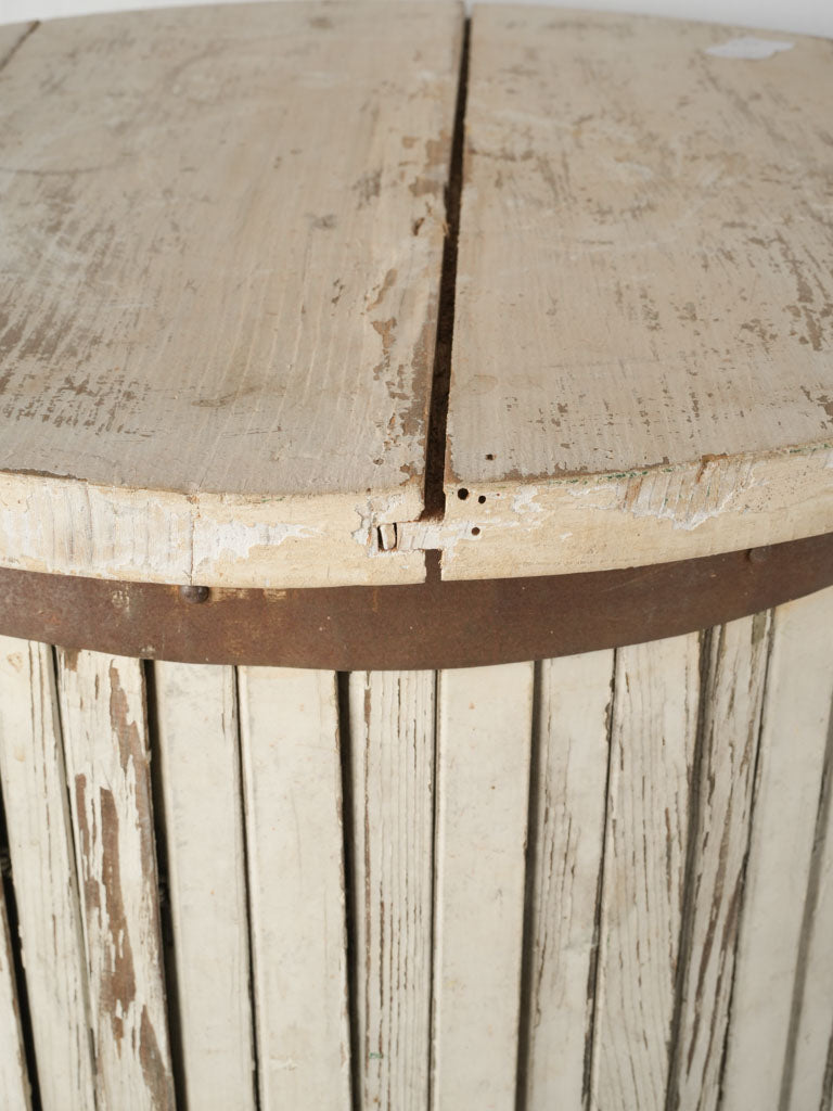 Vintage, salvaged wood vase pedestal