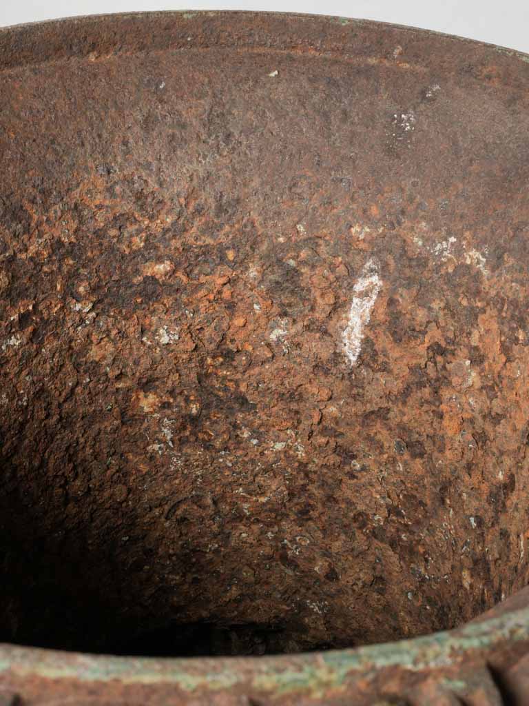 Sculptural presence cast-iron urn