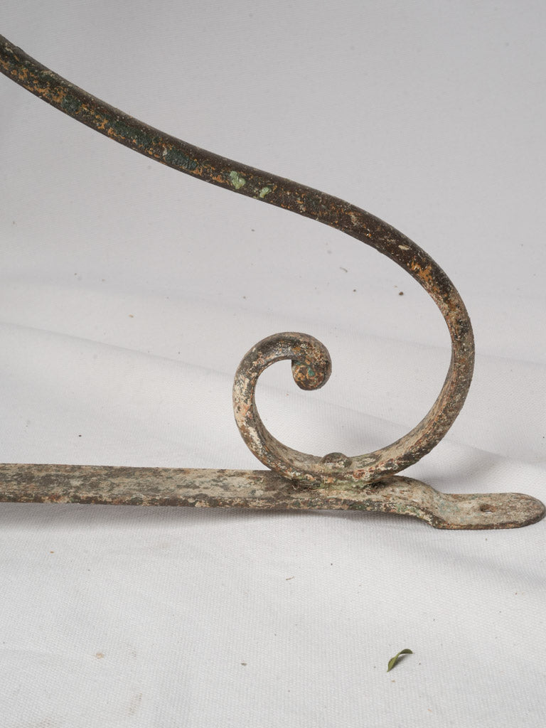 Charming Late 19th-Century French Wrought-Iron Garden Table w/ Original Green Paint - 27½" x 38½"