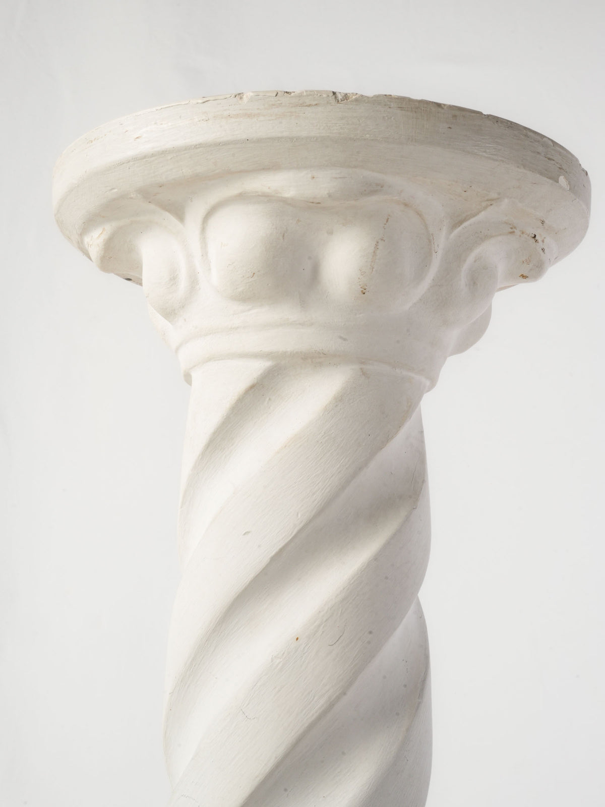 Mid-20th-Century Plaster Pedestal w/ Twisted Column - 46½"