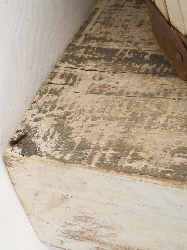 Salvaged wood, weathered sculpture pedestal