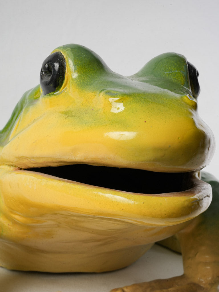 Expressive whimsical handcrafted frog