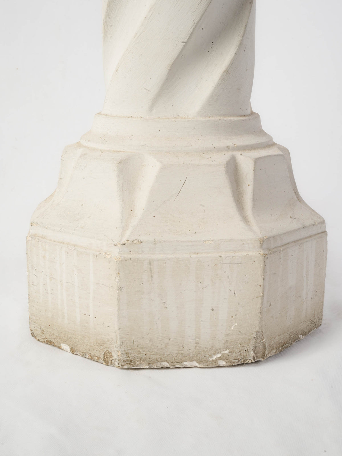 Mid-20th-Century Plaster Pedestal w/ Twisted Column - 46½"