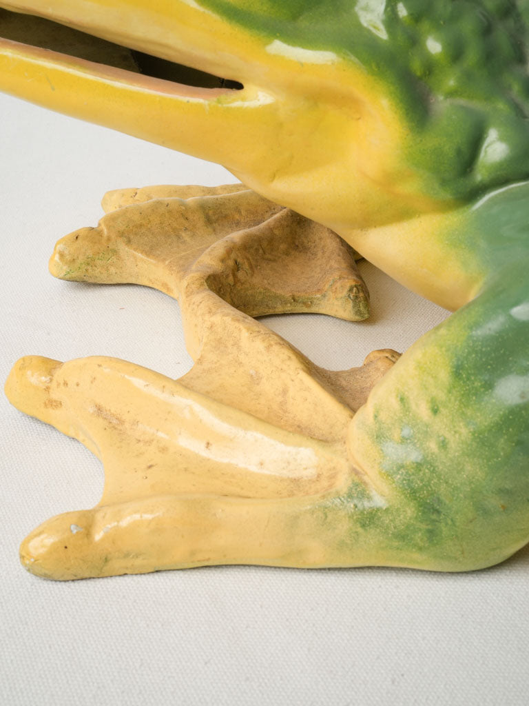 Decorative lifelike artistic garden frog