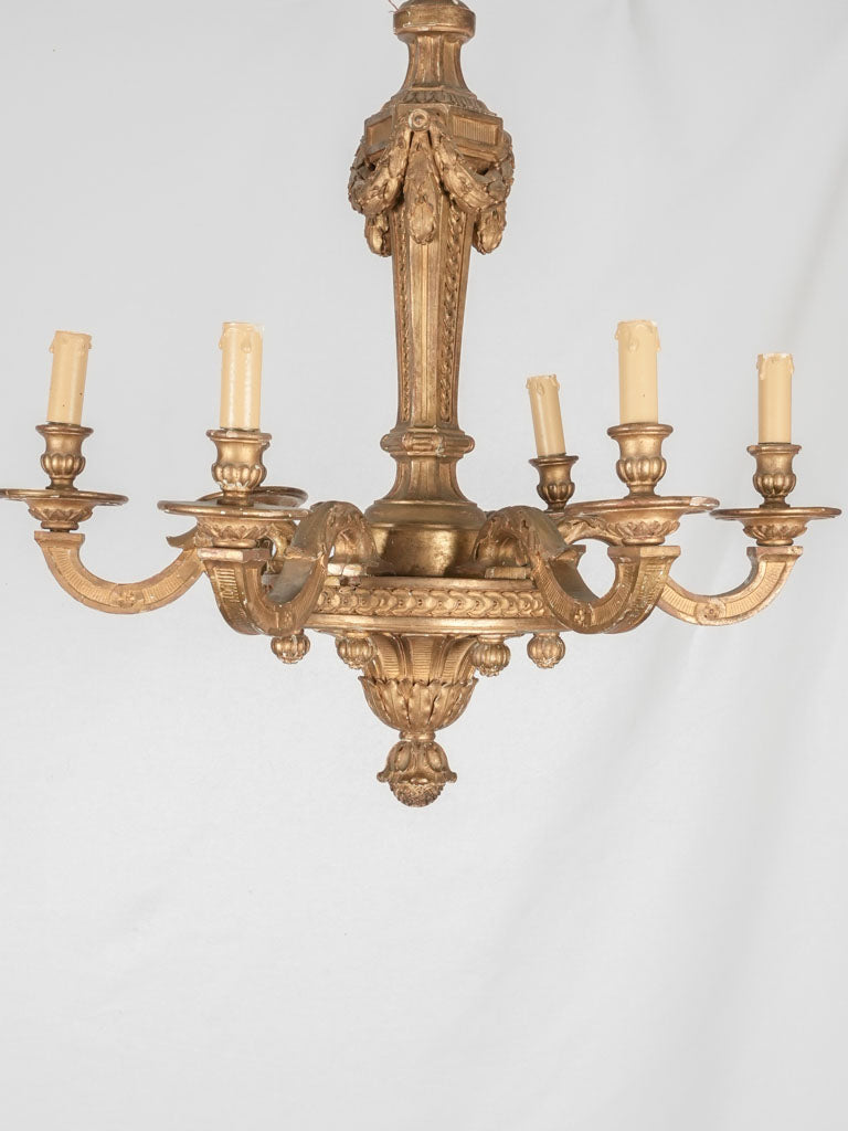 Ornate Louis XVI Chandelier with Foliage