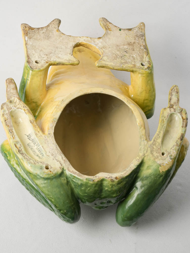 Unique colorful ceramic ornamental frog